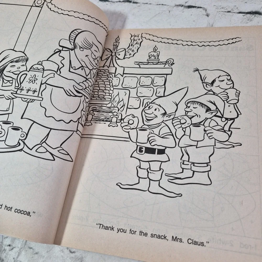 Creative Child Press Coloring Book The Elves Christmas Surprise 1980s  VINTAGE